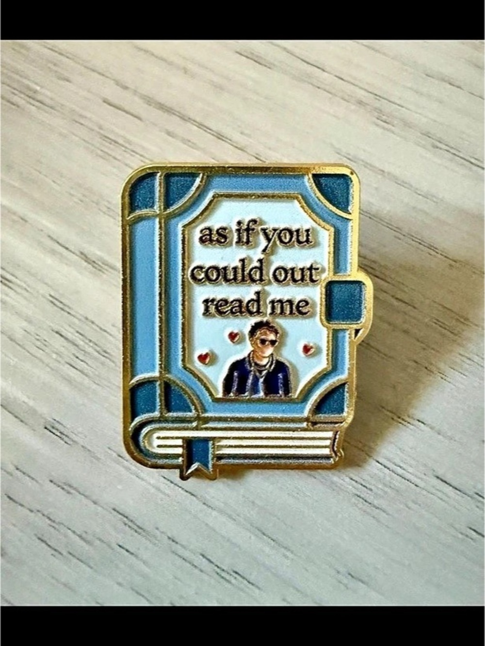 New "As If You Could Outread Me" Edward Cullen Enamel Pin Funny Quote Twilight